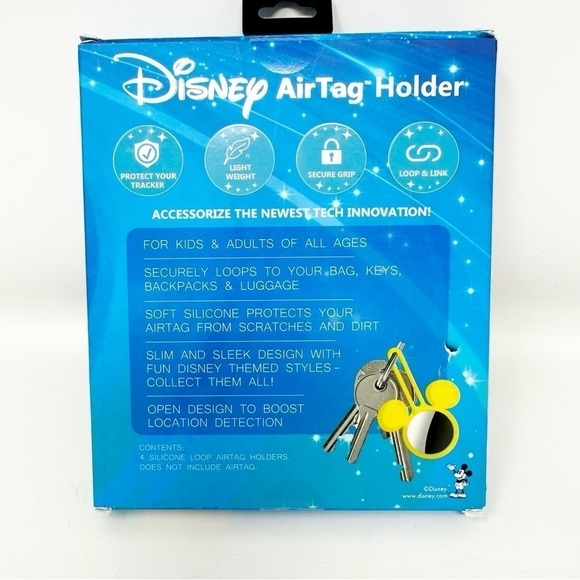 Disney Air Tag Holder Pack of 4 - Picture 2 of 3